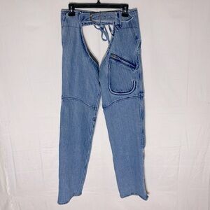 Vintage Sports Gallery Light Wash Blue Denim Chaps XS